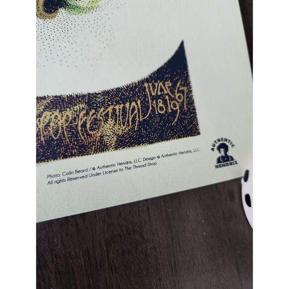 Richey Beckett Jimi Hendrix Hendrix At Monterey Limited edition Lithograph 2021 - Picture 6 of 7